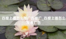百度上面怎么发广告推广_百度上面怎么发布广告